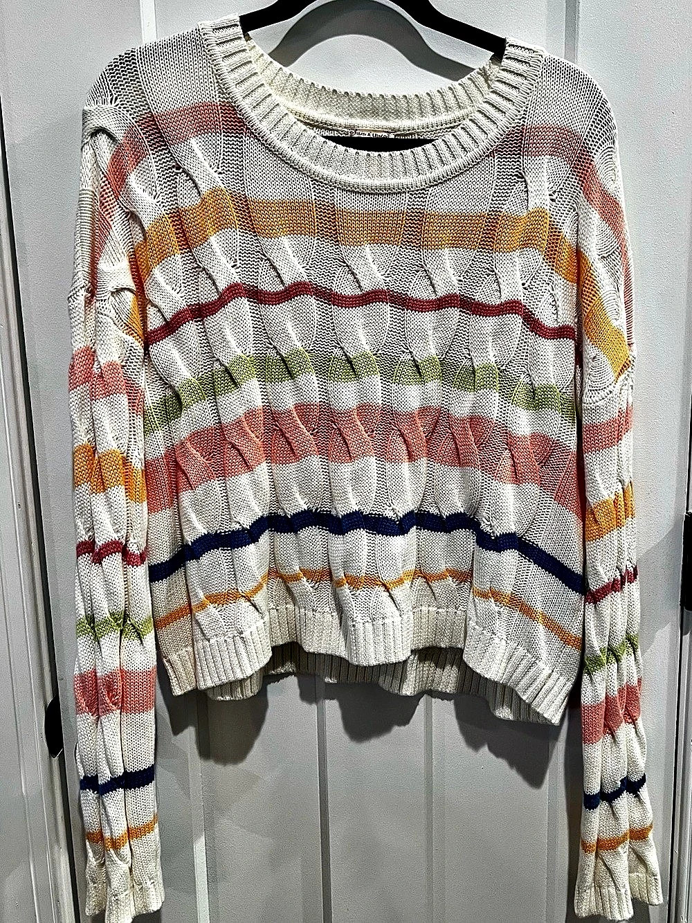 Hem & Thread Striped Crewneck Sweater